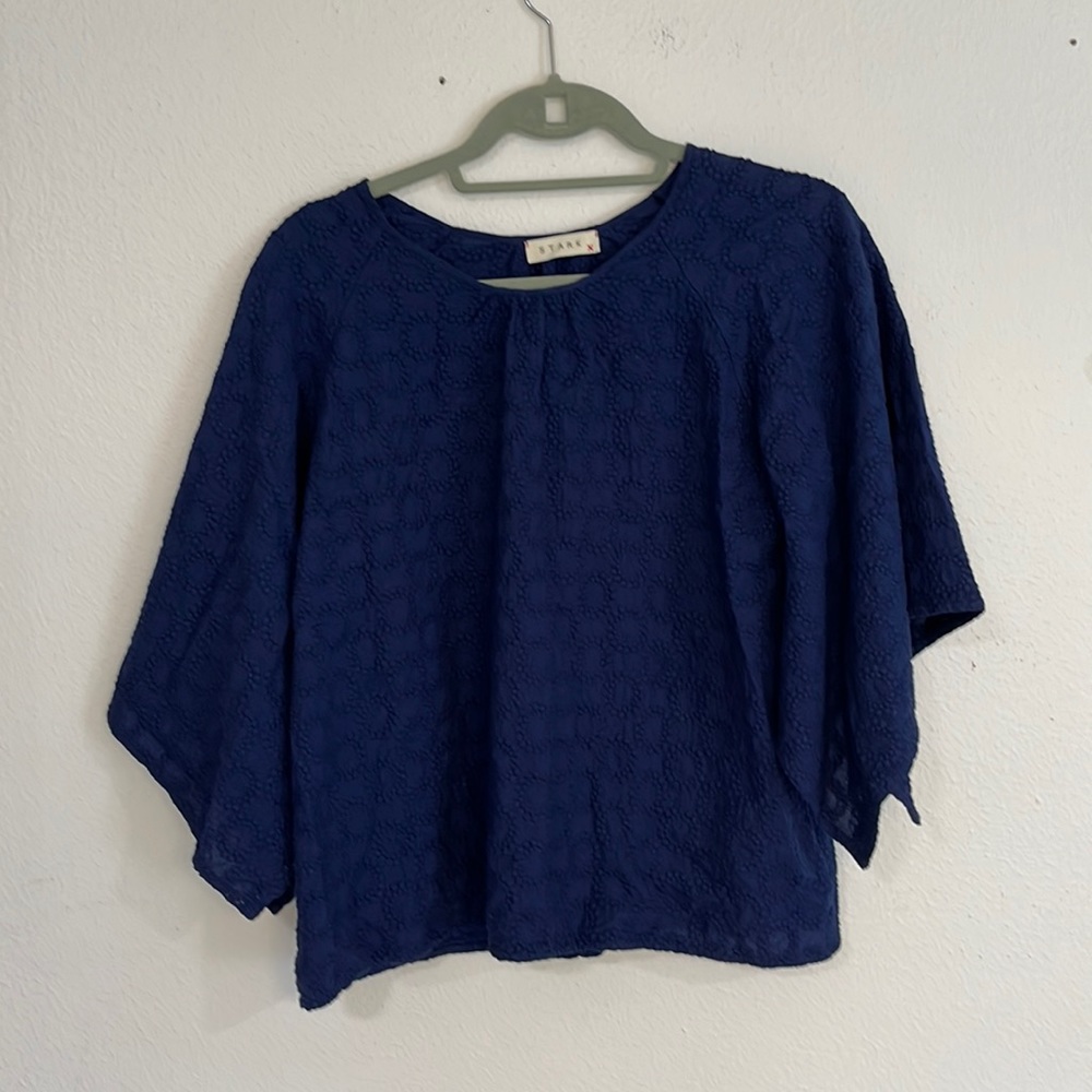 STARKx navy blue long sleeve top